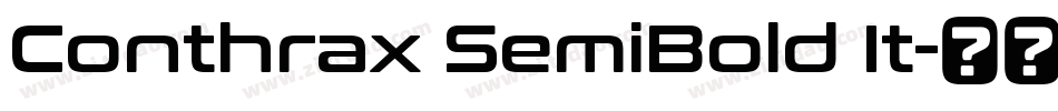 Conthrax SemiBold It字体转换